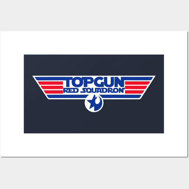 Topgun Mash Up-Red Squadron (Simple) Wall Art by Ironmatter